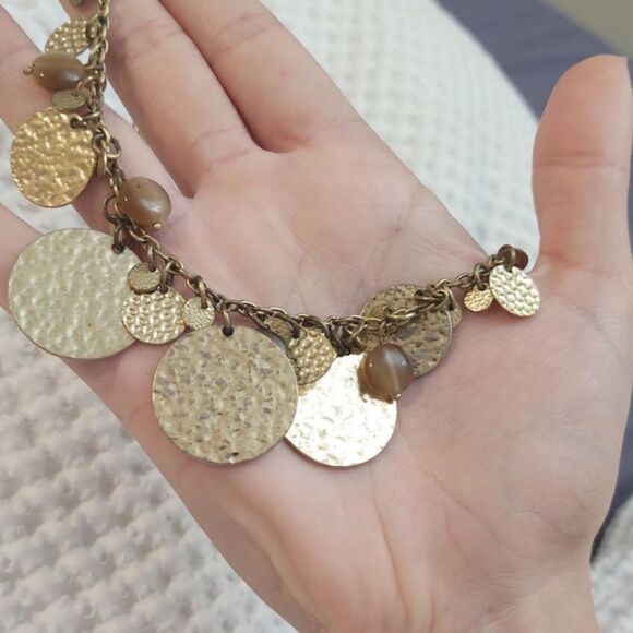 VINTAGE RETIRED SIGNED LIA SOPHIA GOLD TONE 20" NECKLACE - Picture 5 of 7